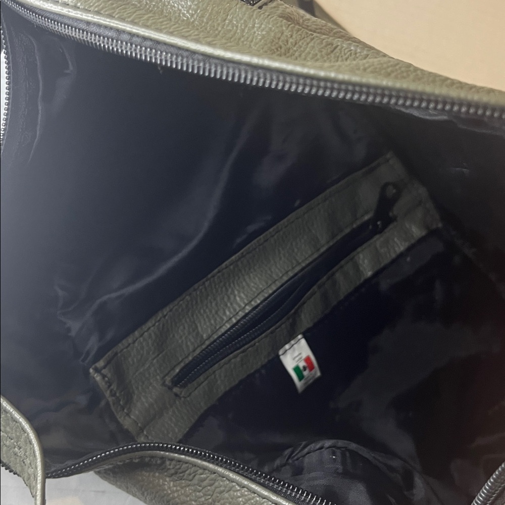 Source Unknown Olive Leather Backpack - image 2